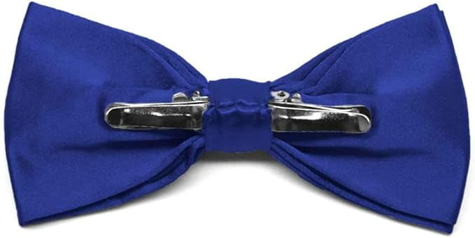 TieMart Adult Clip-On Bow Tie, Sapphire Blue